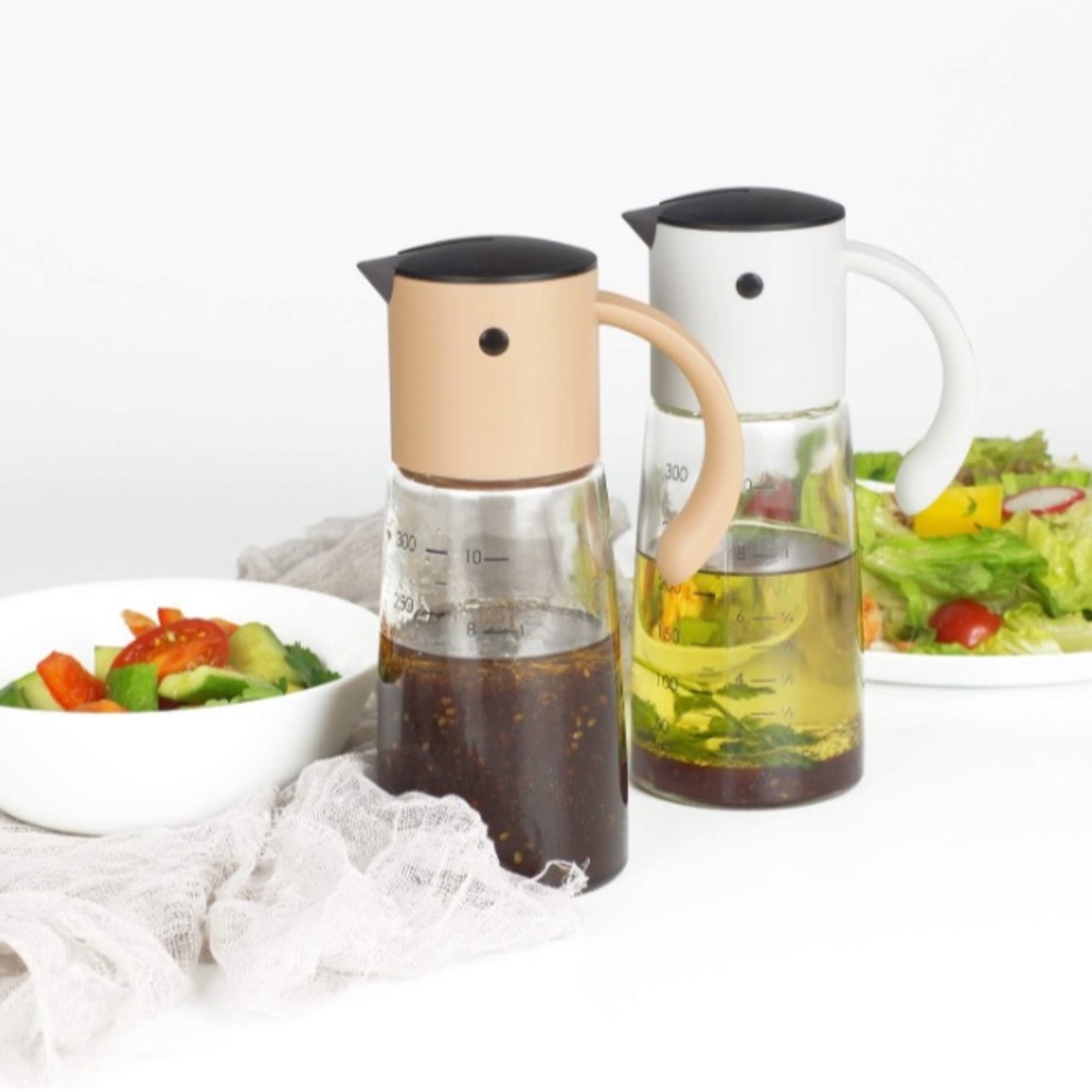 Vucchini Oil & Vinegar Dispenser Bottle Set - Automatic Flip Top - 300ml - 2 PCS